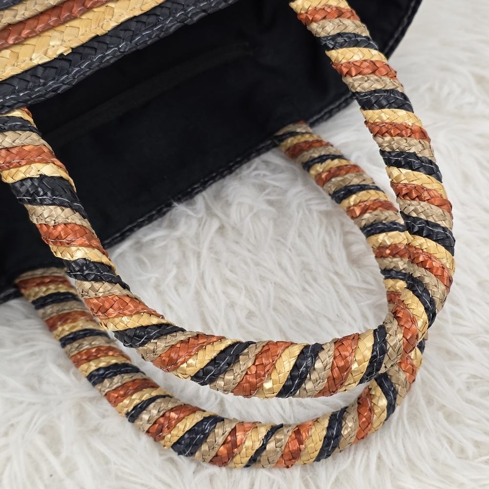 Striped Straw Bag and Hat Set - Picture 11 of 15